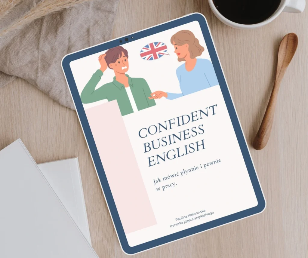 mockup e-booka, okładka Confident Business English